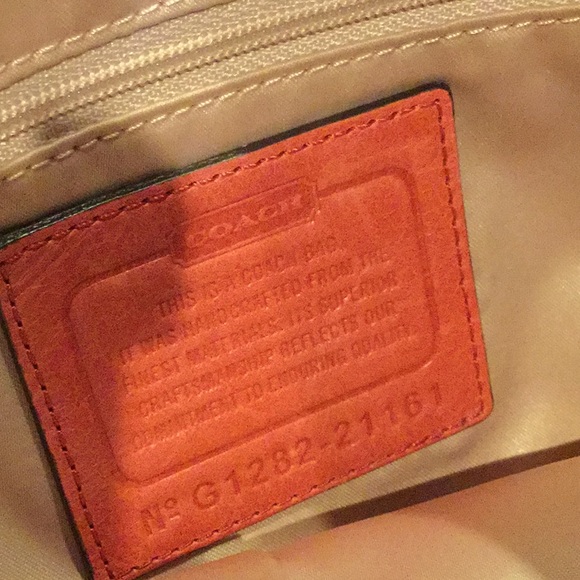 Vintage Coach signature poppy purse bag chain convertible strap Christmas - Picture 9 of 12